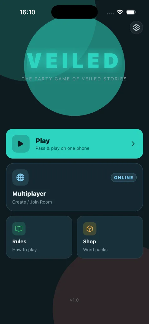 Main menu